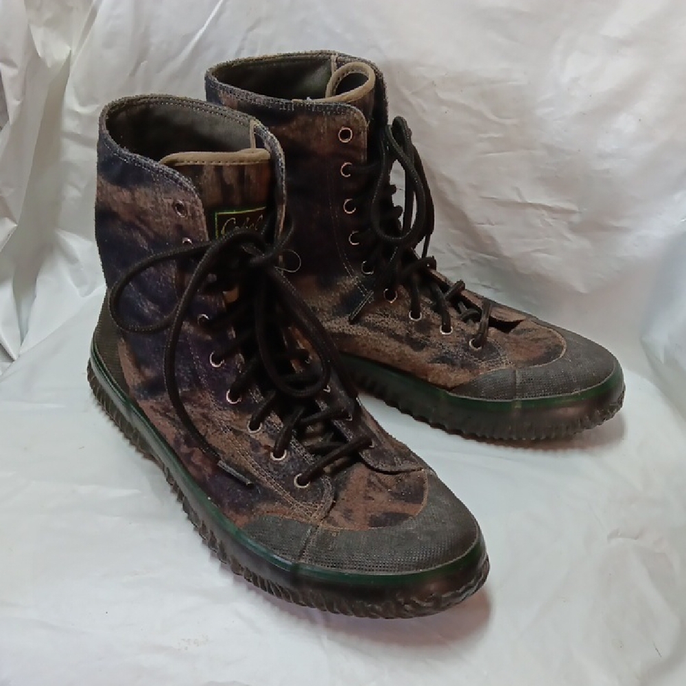 Cabela's Camouflage Men's Shank Canvas Boots Size 10 Preowned